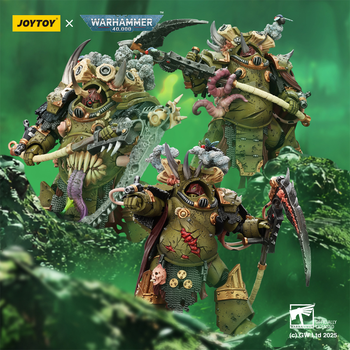 JOYTOY Warhammer 40K Death Guard Deathshroud Terminator Champion and Deathshroud Terminators - JOYTOY WORLD
