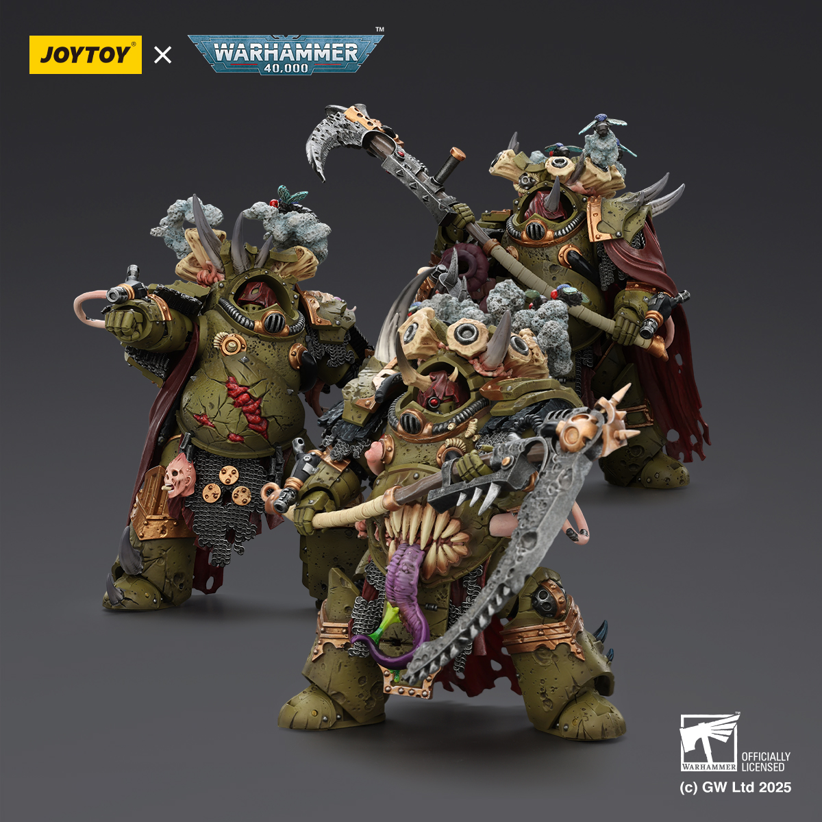 JOYTOY Warhammer 40K Death Guard Deathshroud Terminator Champion and Deathshroud Terminators - JOYTOY WORLD