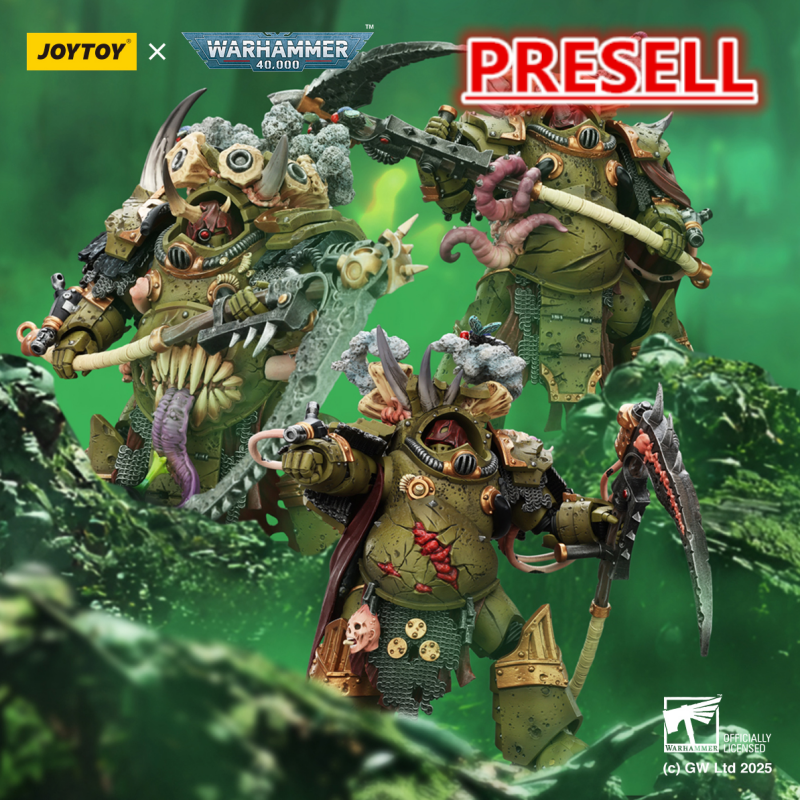 JOYTOY Warhammer 40K Death Guard Deathshroud Terminator Champion and Deathshroud Terminators - JOYTOY WORLD