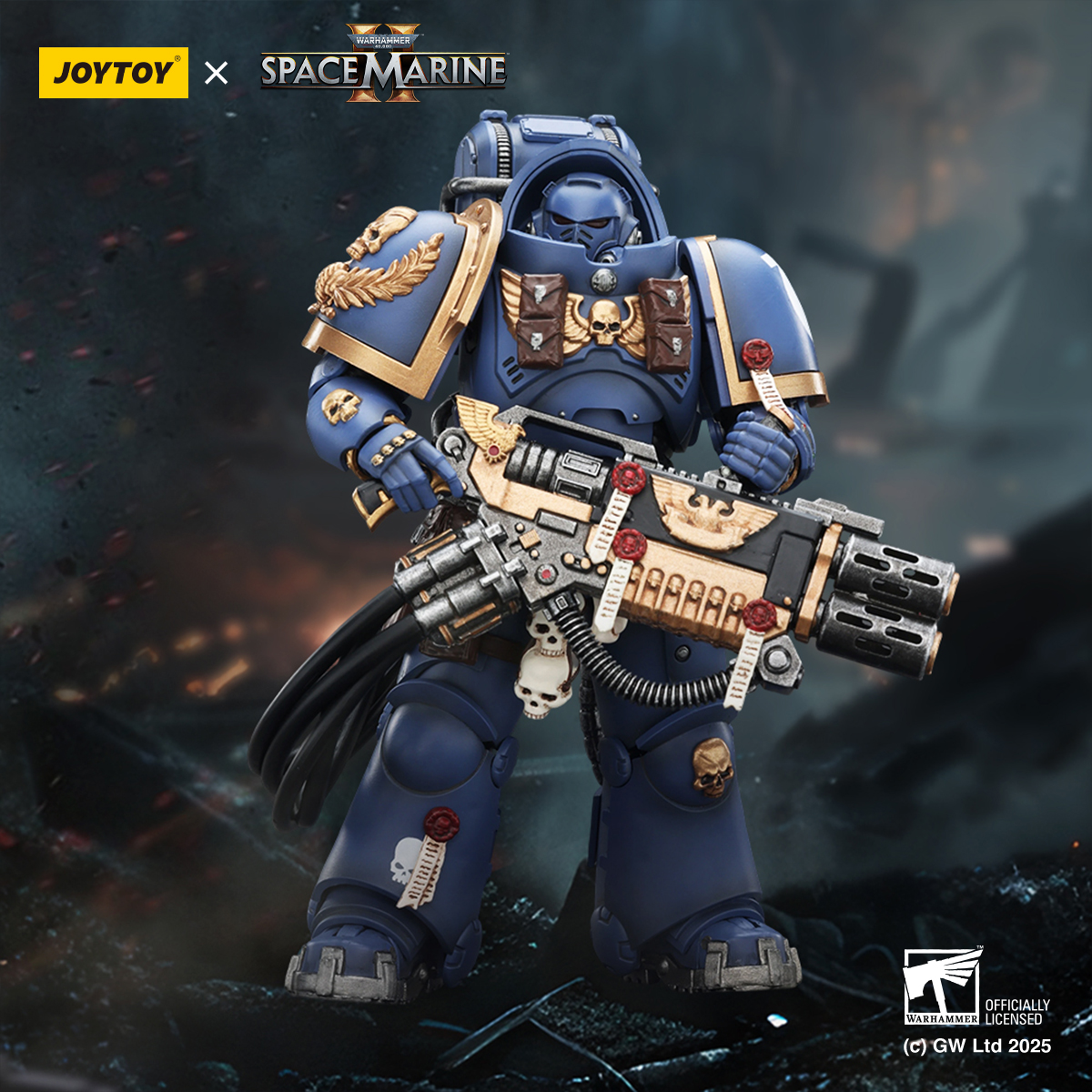 JOYTOY Warhammer 40k Space Marine 2 1: 18 Ultramarines Heavy Armor - JOYTOY WORLD