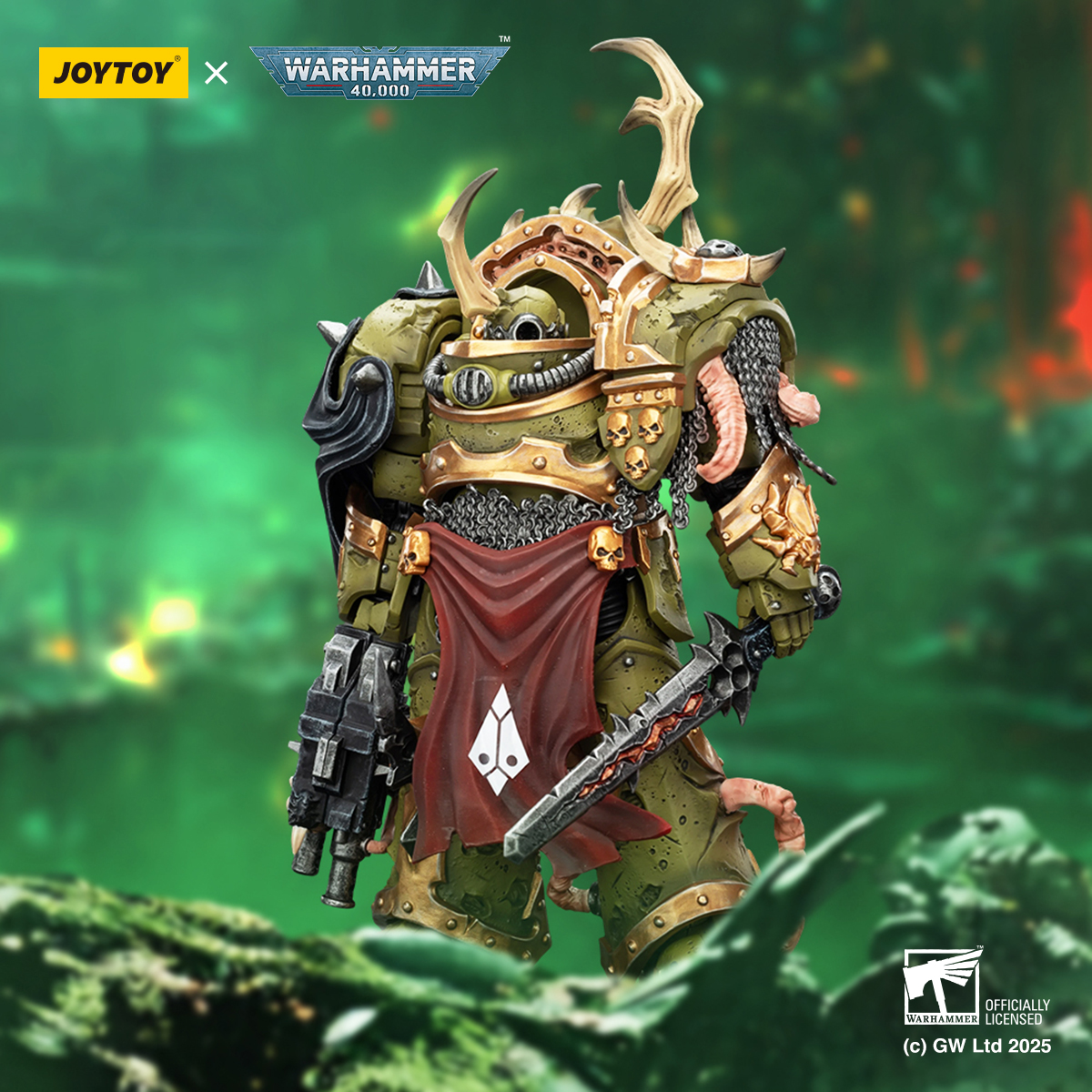 JOYTOY Warhammer 40K Death Guard Blightlord Terminator and Plague Marine Icon bearer - JOYTOY WORLD