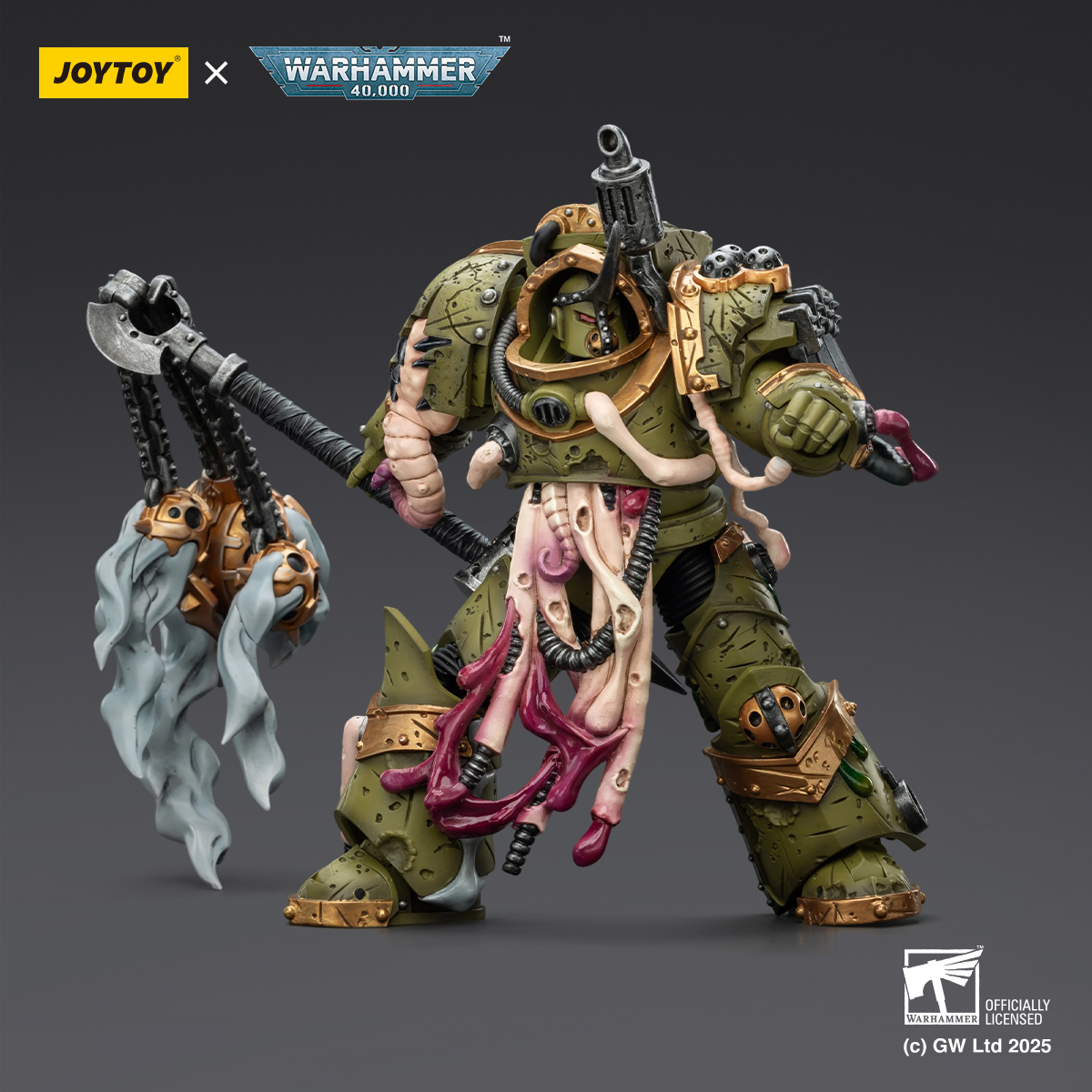 JOYTOY Warhammer 40K Death Guard Blightlord Terminator and Plague Marine Icon bearer - JOYTOY WORLD