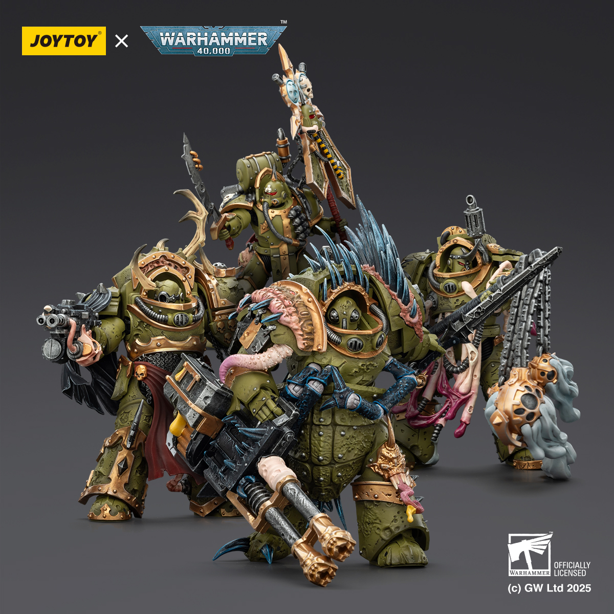 JOYTOY Warhammer 40K Death Guard Blightlord Terminator and Plague Marine Icon bearer - JOYTOY WORLD