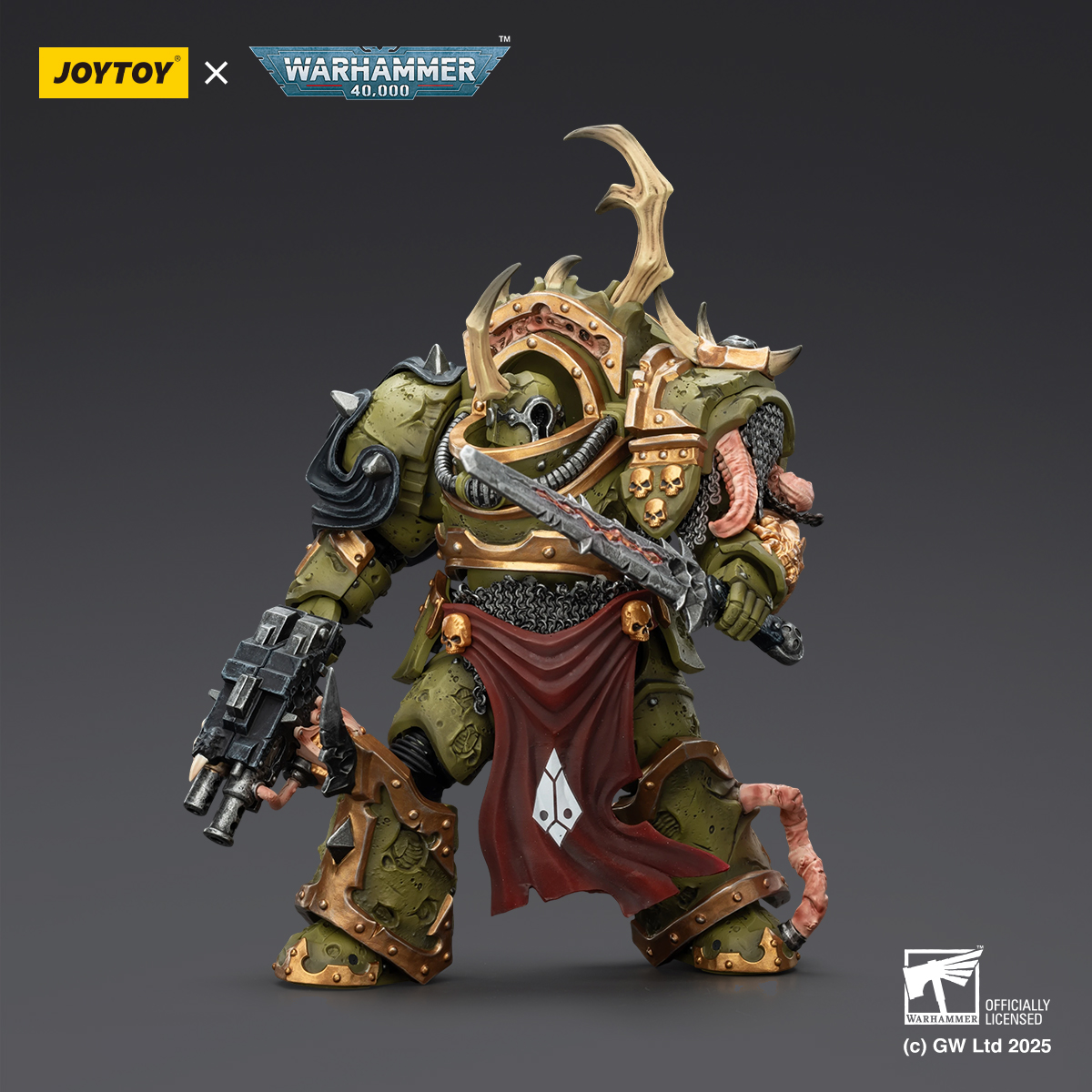 JOYTOY Warhammer 40K Death Guard Blightlord Terminator and Plague Marine Icon bearer - JOYTOY WORLD