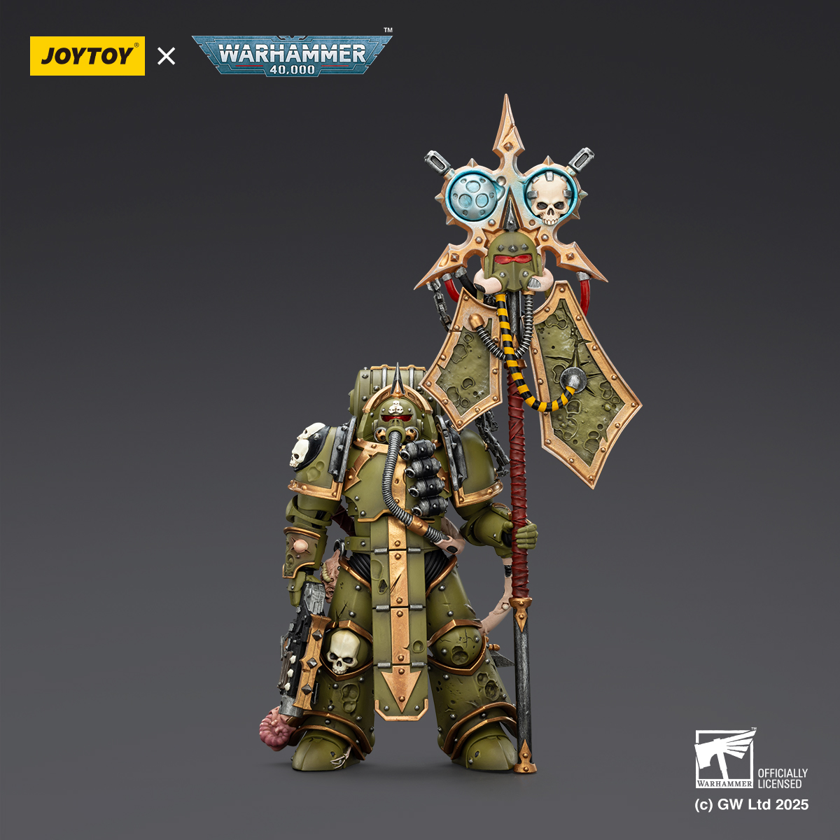 JOYTOY Warhammer 40K Death Guard Blightlord Terminator and Plague Marine Icon bearer - JOYTOY WORLD