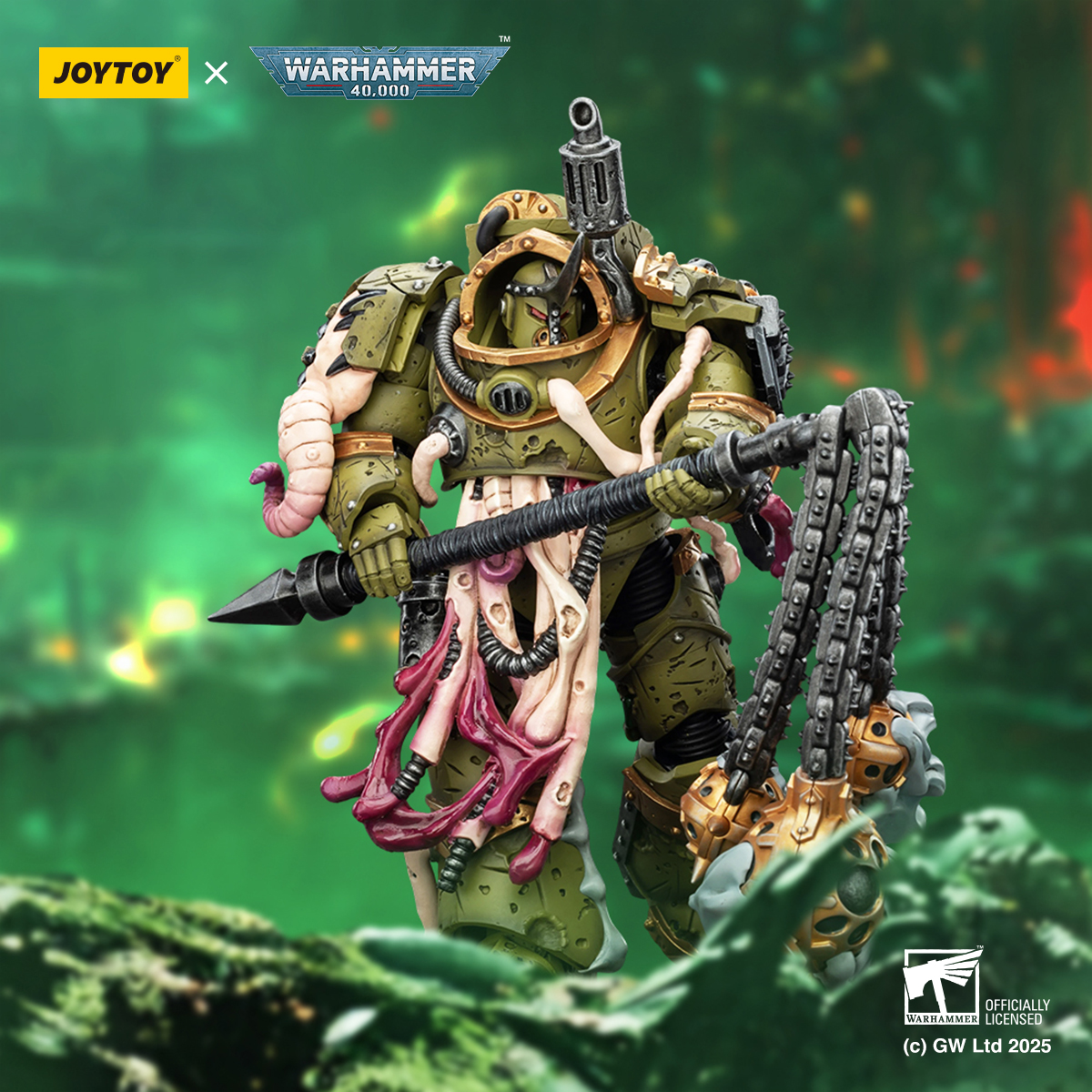 JOYTOY Warhammer 40K Death Guard Blightlord Terminator and Plague Marine Icon bearer - JOYTOY WORLD