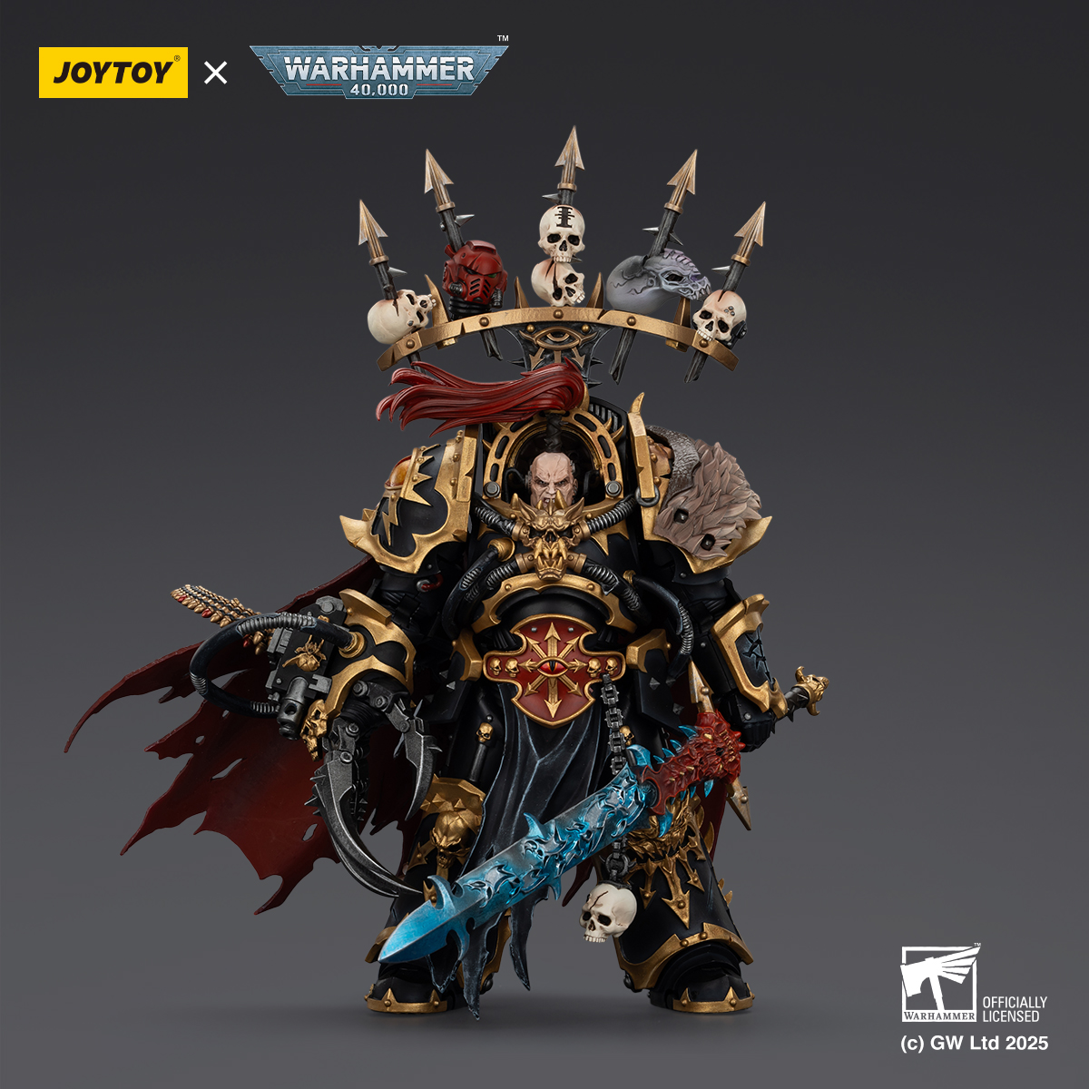 JOYTOY JT02922 Warhammer 40K Black Legion Abaddon the Despoiler with Drach'nyen and the Talon of Horus - JOYTOY WORLD