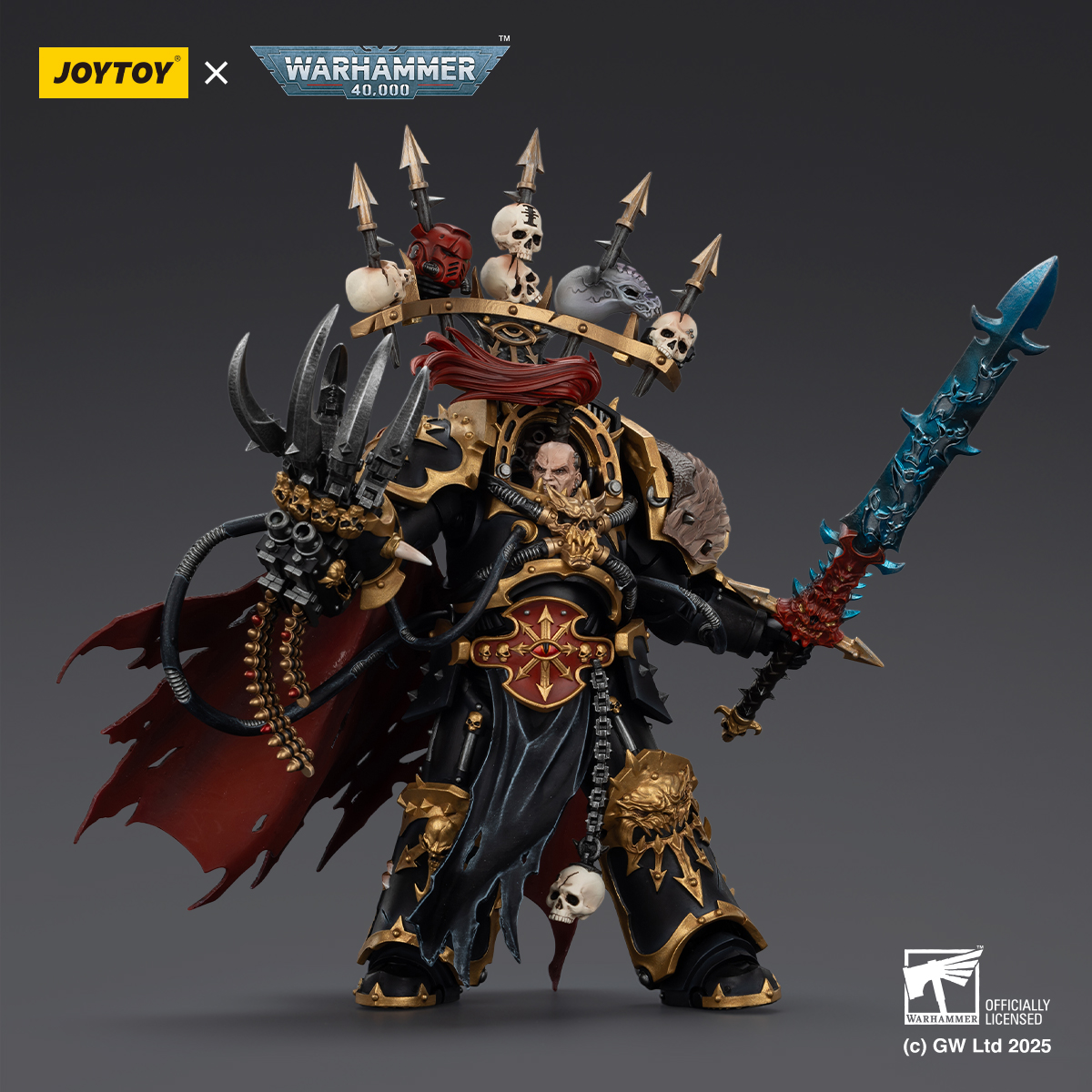 JOYTOY JT02922 Warhammer 40K Black Legion Abaddon the Despoiler with Drach'nyen and the Talon of Horus - JOYTOY WORLD