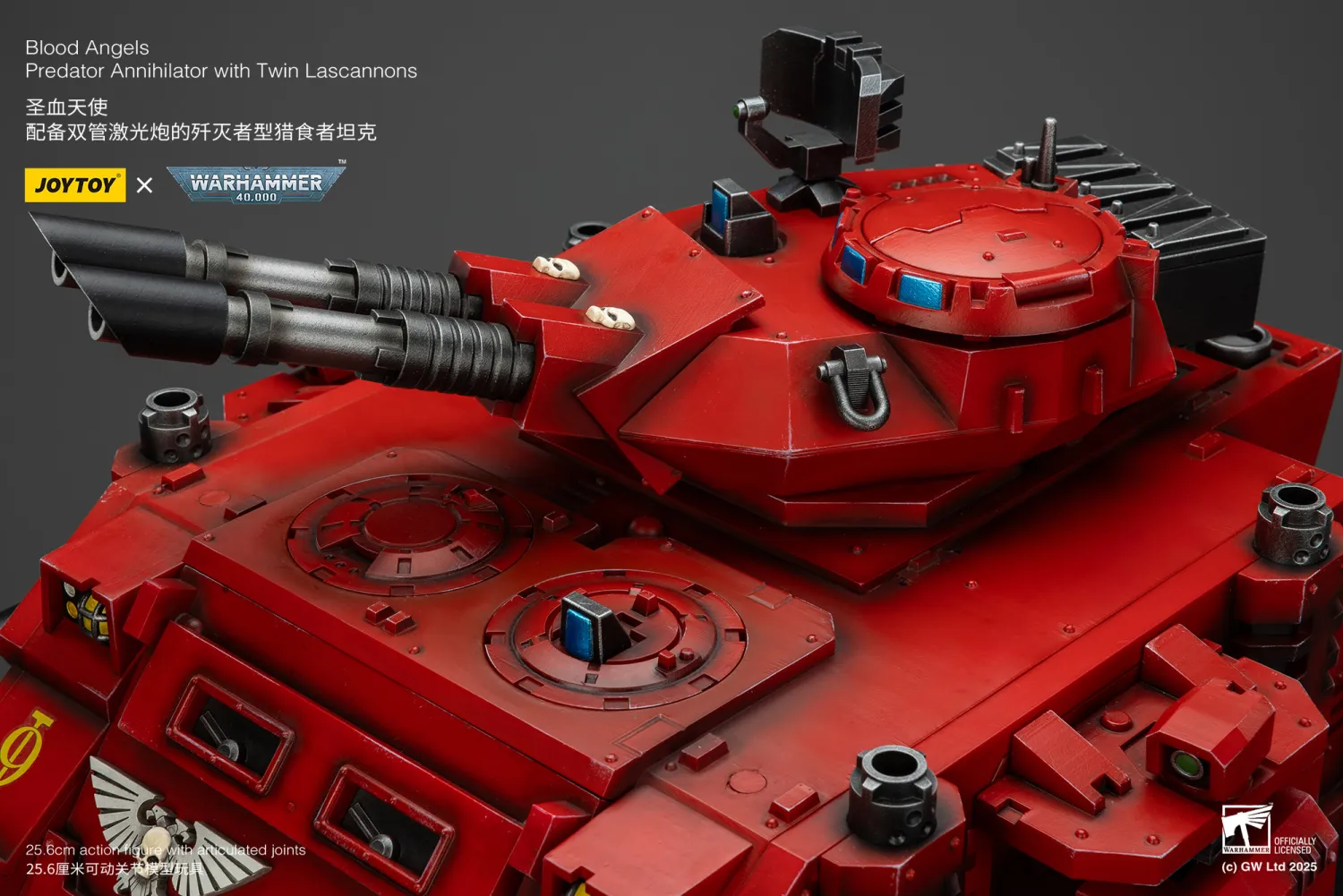 JOYTOY JT01499 Warhammer 40k 1: 18 Blood Angels Predator Annihilator with Twin Lascannons - JOYTOY WORLD