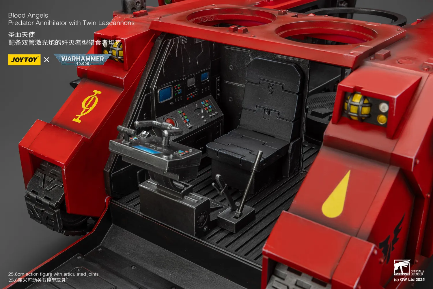 JOYTOY JT01499 Warhammer 40k 1: 18 Blood Angels Predator Annihilator with Twin Lascannons - JOYTOY WORLD