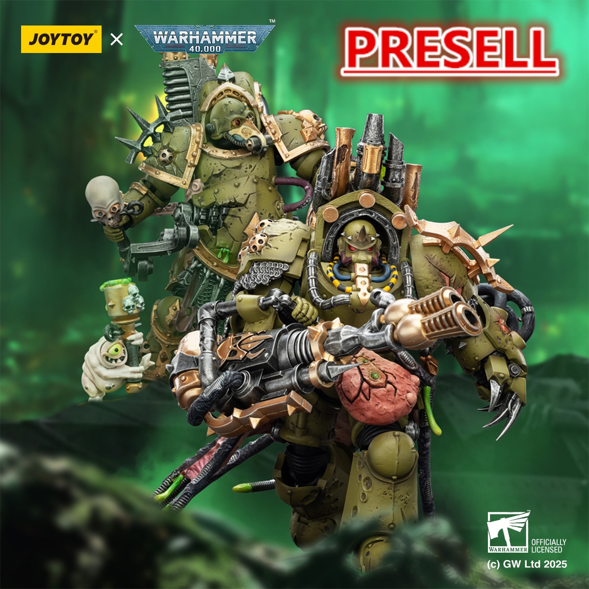 JOYTOY Warhammer 40K 1: 18 Death Guard Foul Blightspawn and Lord of Virulence - JOYTOY WORLD