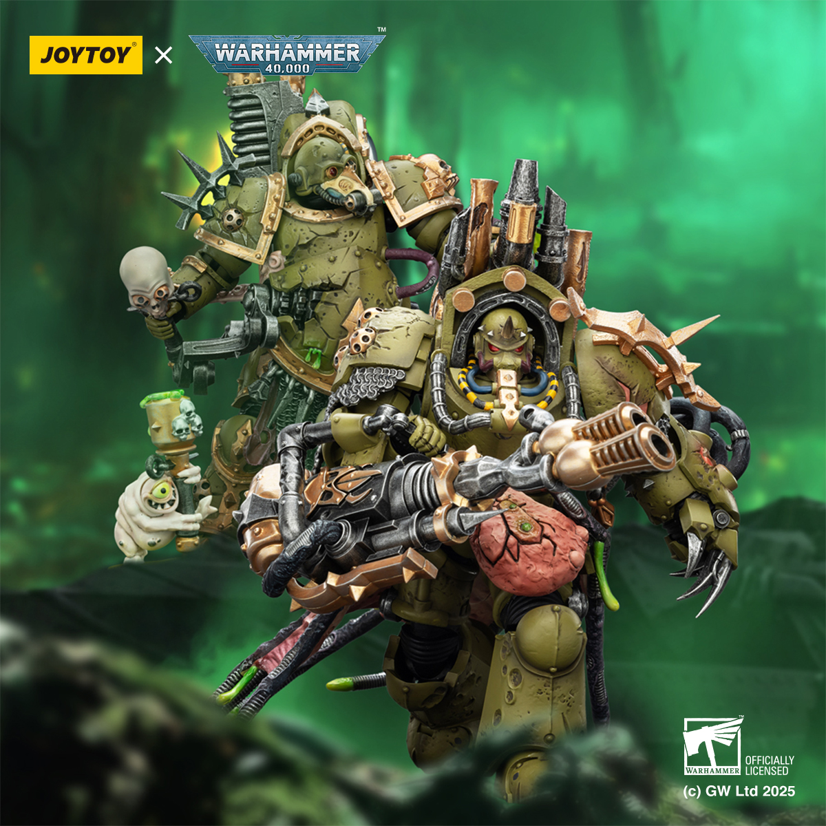 JOYTOY Warhammer 40K 1: 18 Death Guard Foul Blightspawn and Lord of Virulence - JOYTOY WORLD