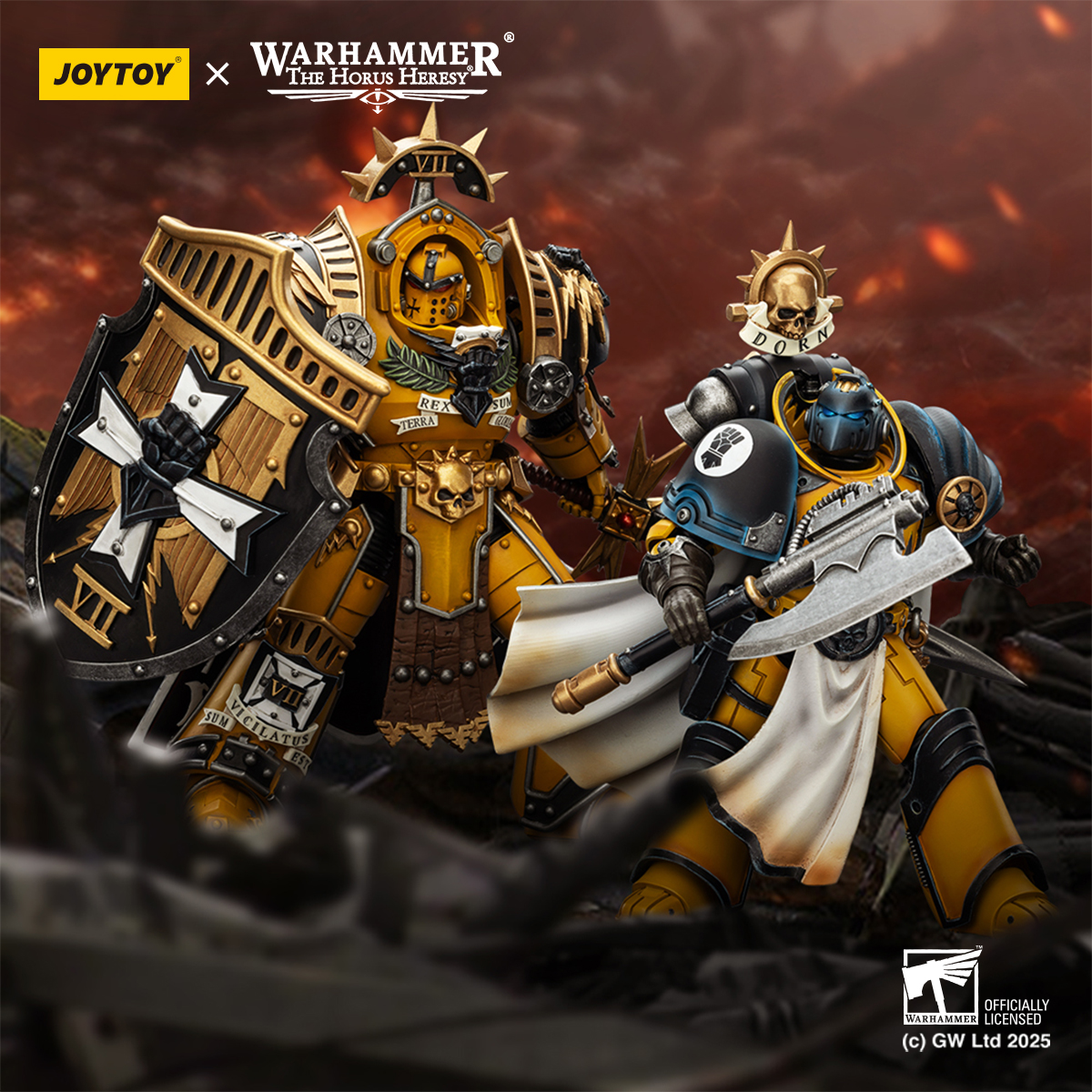 JOYTOY Warhammer The Horus Heresy 1: 18 Imperial Fists Legion Praetor and Librarian Consul - JOYTOY WORLD