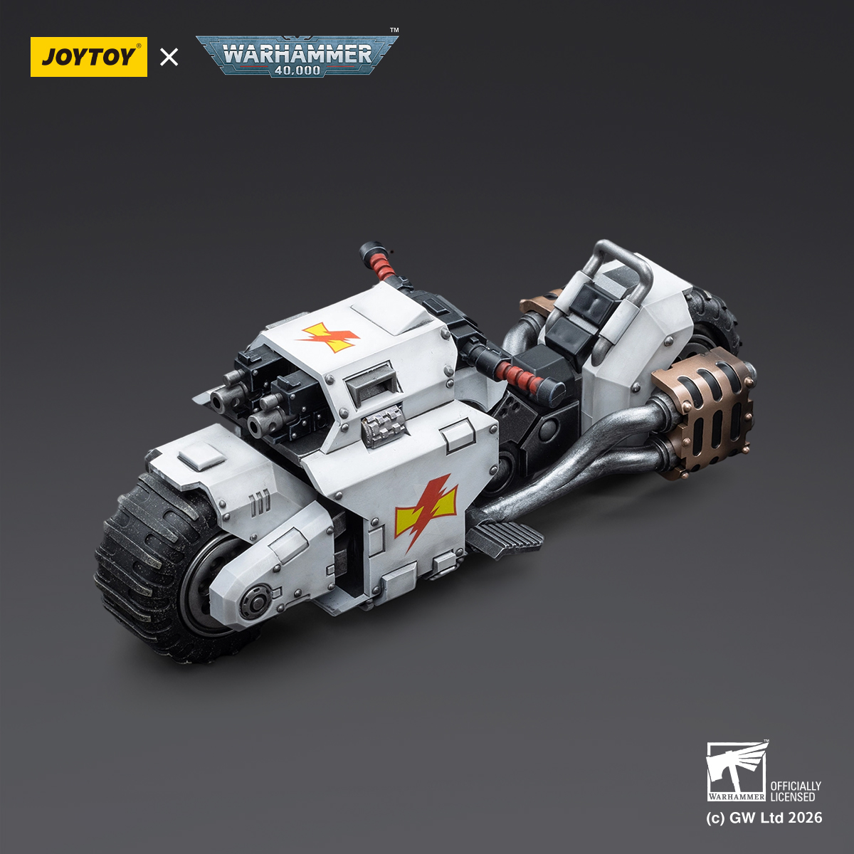 JOYTOY JT4836 1: 18 White Scars Raider-pattern Combat Bike - JOYTOY WORLD
