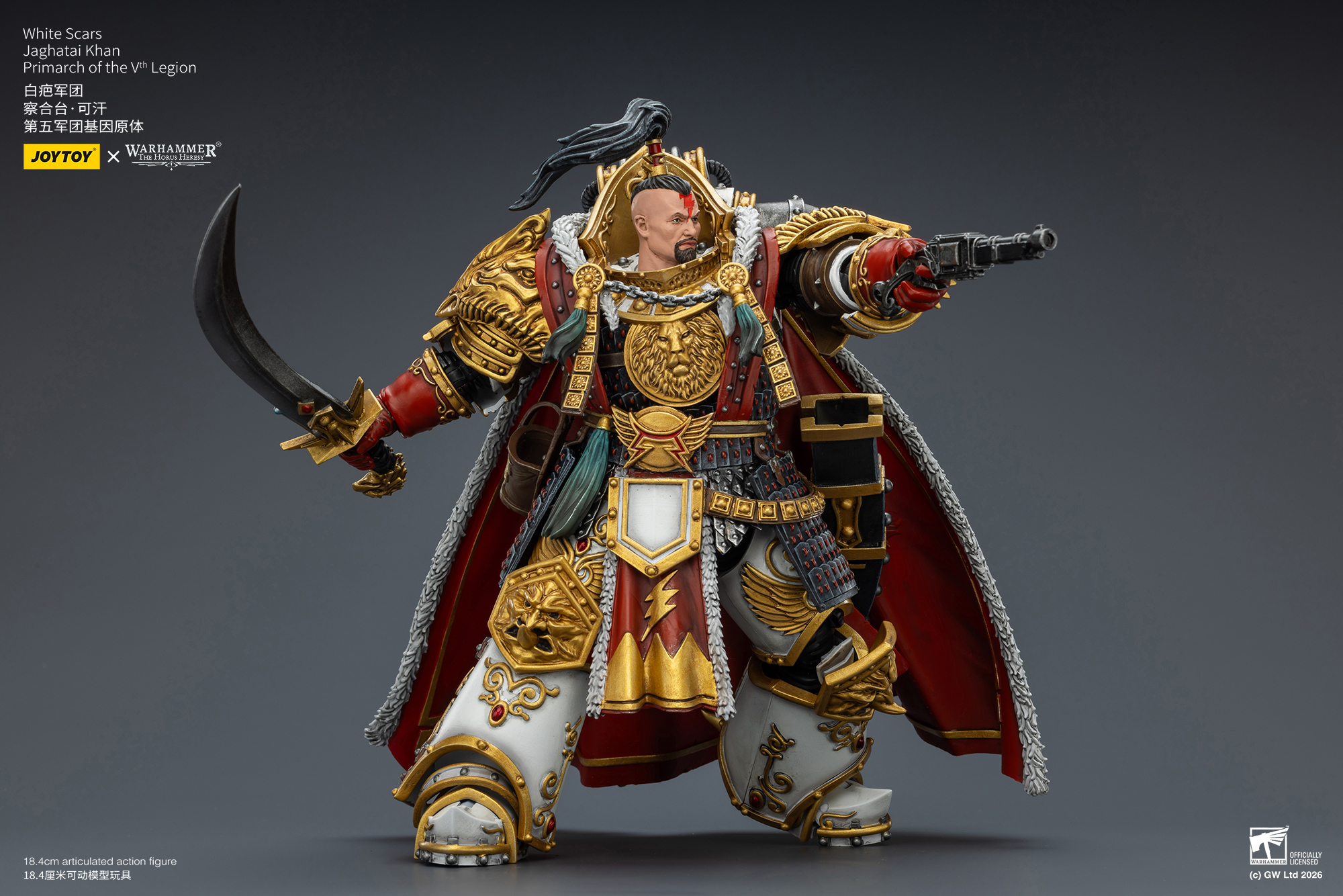 JOYTOY JT03363 Warhammer The Horus Heresy 1: 18 White Scars Jaghatai Khan Primarch of the Vth Legion - JOYTOY WORLD