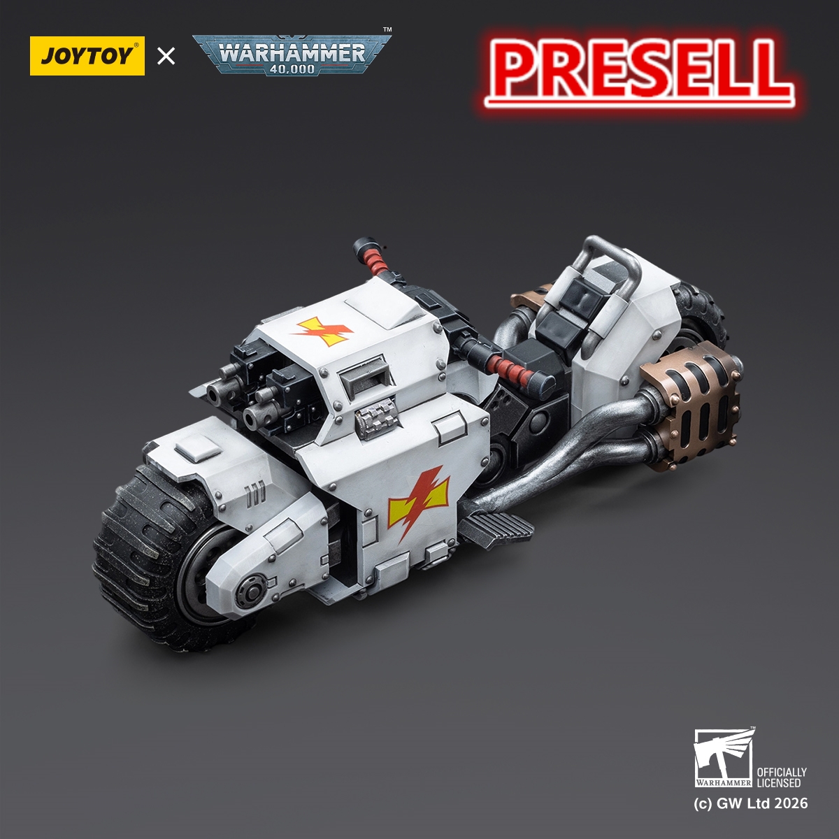 JOYTOY JT4836 1: 18 White Scars Raider-pattern Combat Bike - JOYTOY WORLD