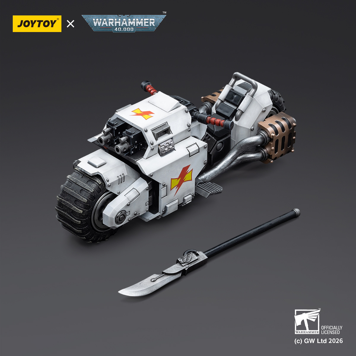 JOYTOY JT4836 1: 18 White Scars Raider-pattern Combat Bike - JOYTOY WORLD