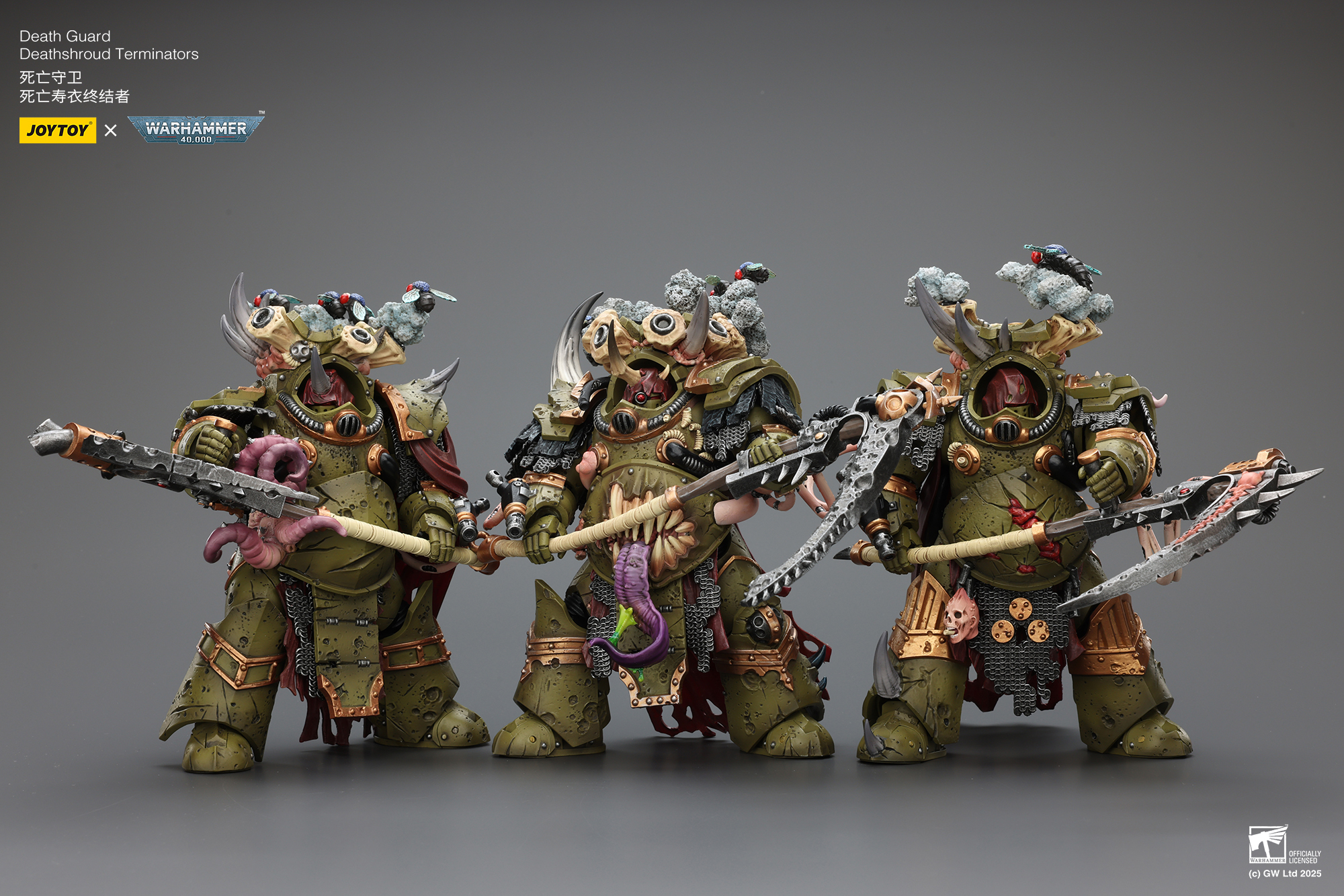 JOYTOY Warhammer 40K Death Guard Deathshroud Terminator Champion and Deathshroud Terminators - JOYTOY WORLD