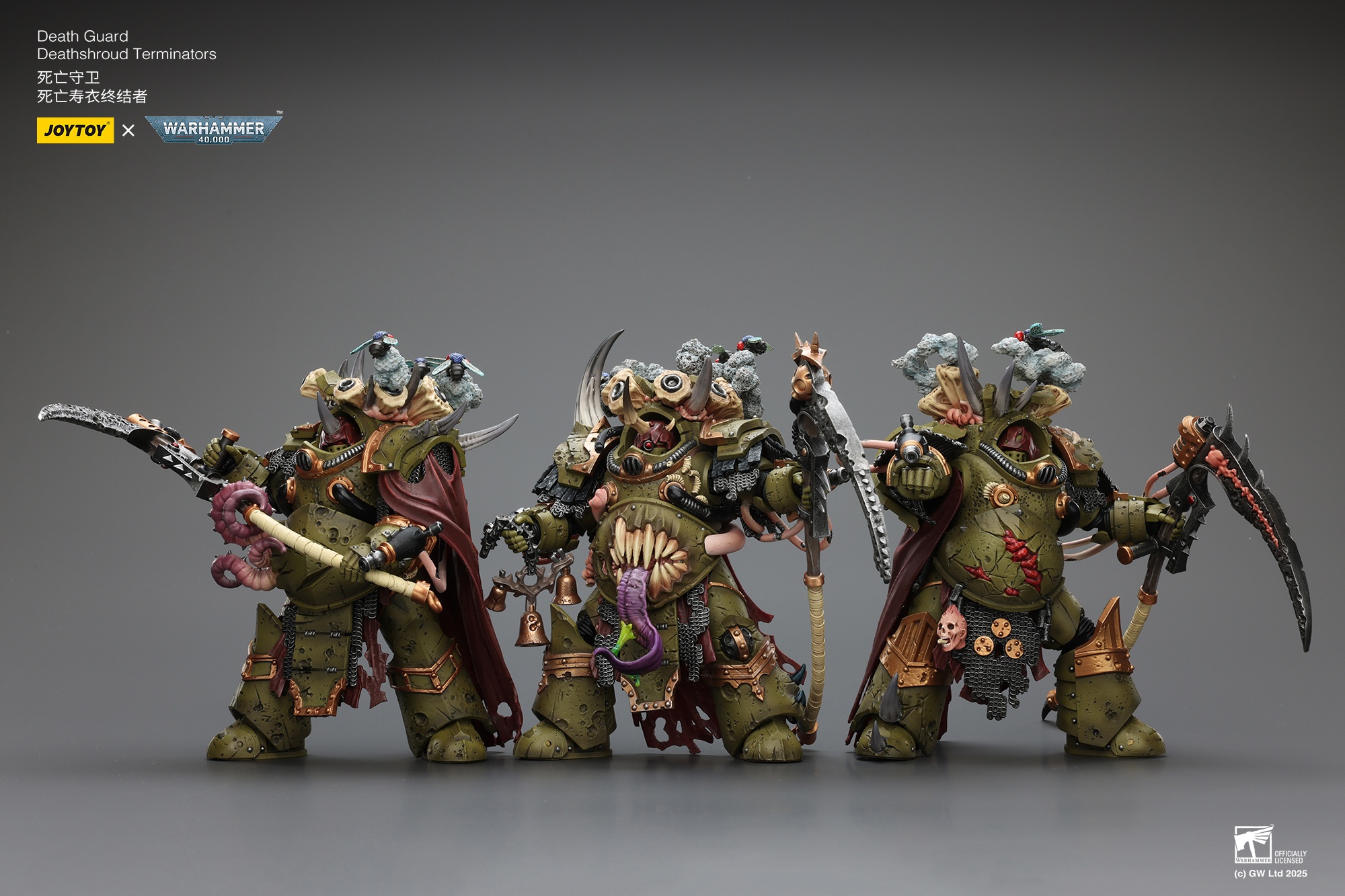 JOYTOY Warhammer 40K Death Guard Deathshroud Terminator Champion and Deathshroud Terminators - JOYTOY WORLD