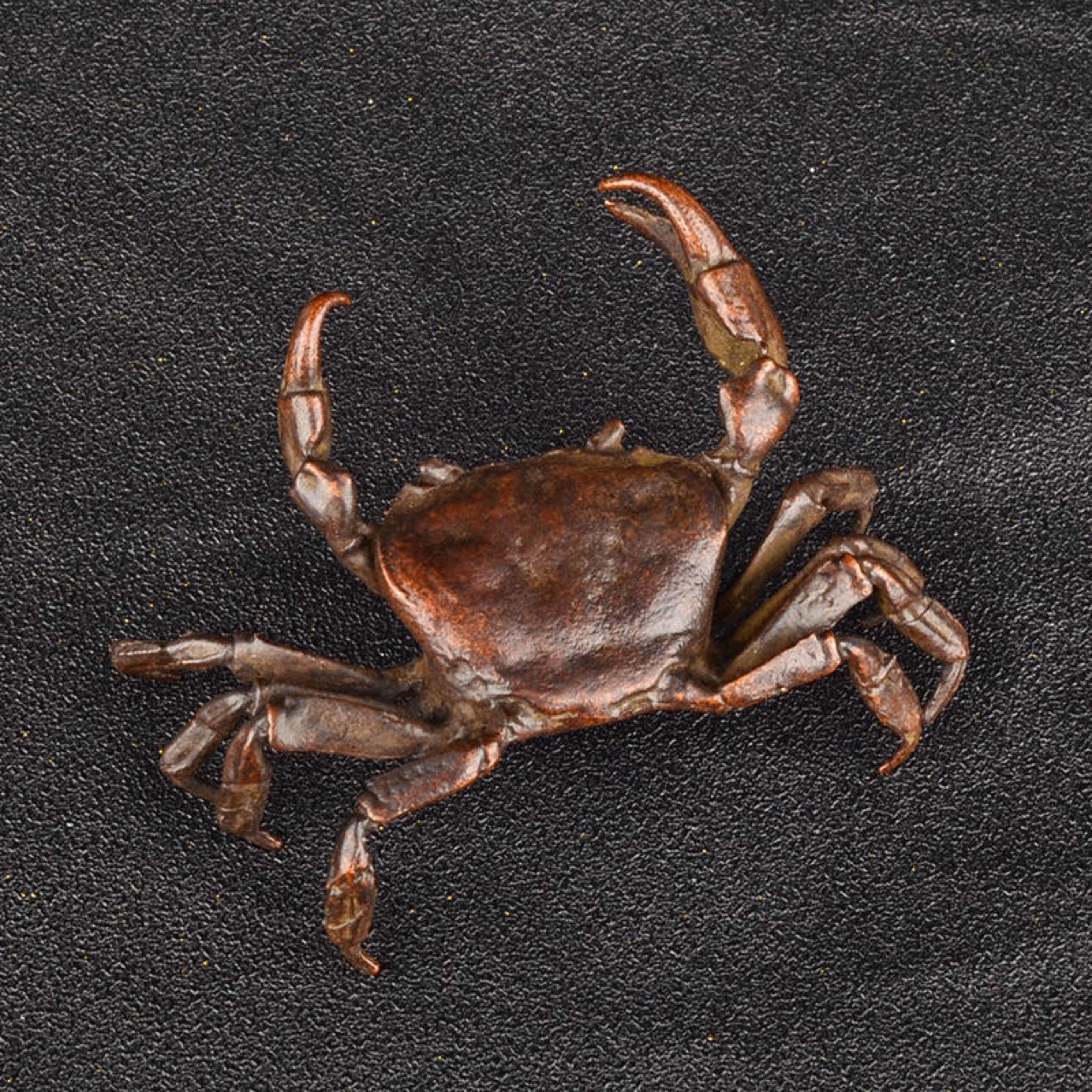 Cultural and Japanese handmade old crabs, copper solid tea pet ornaments, creative tea toys, tea raising, wealth raising, crab tea toys