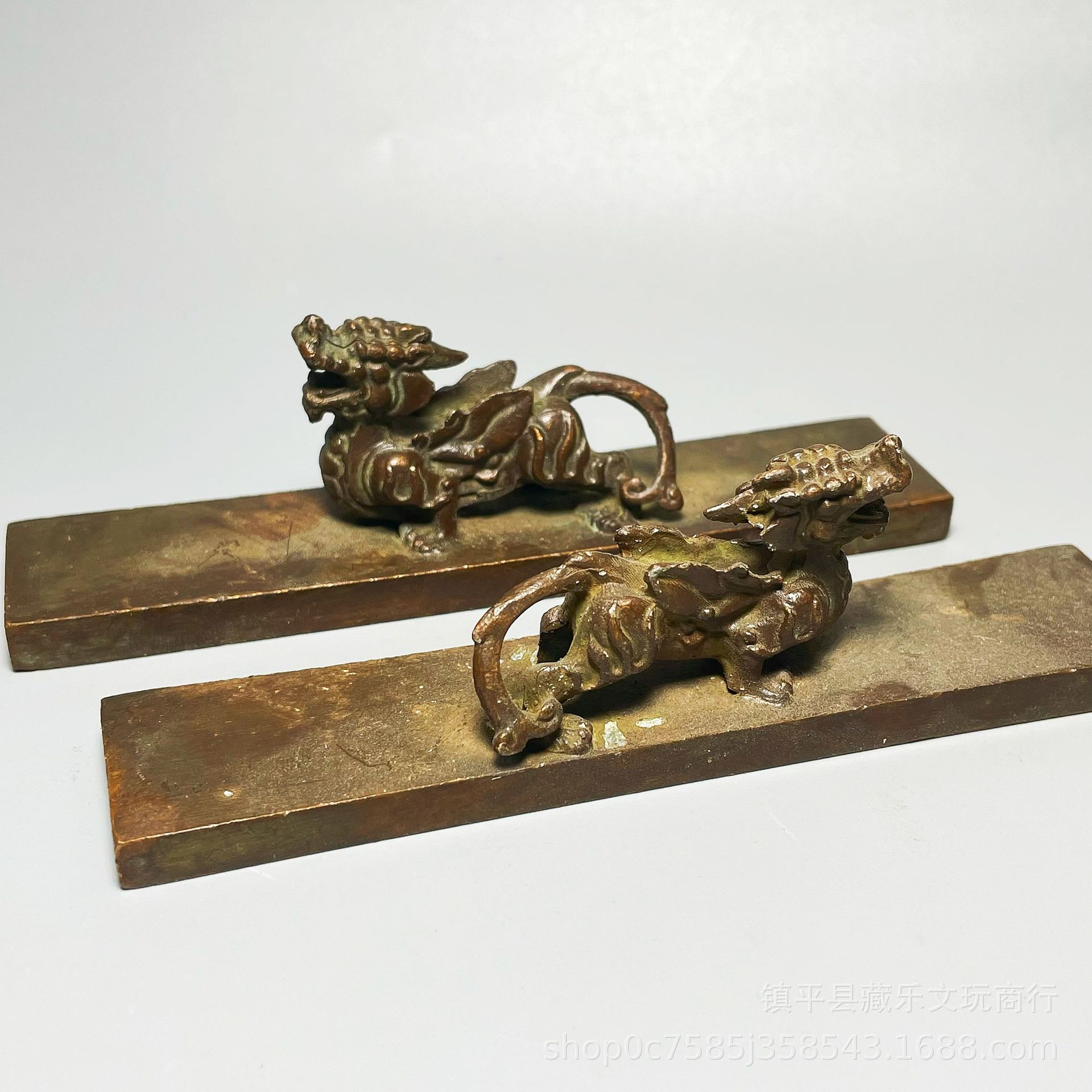 A Lion Carrying Virtue, Paper Weighing, Ruler, Pair of Pressure Rulers, Pixiu, Heaven Returns Diligence