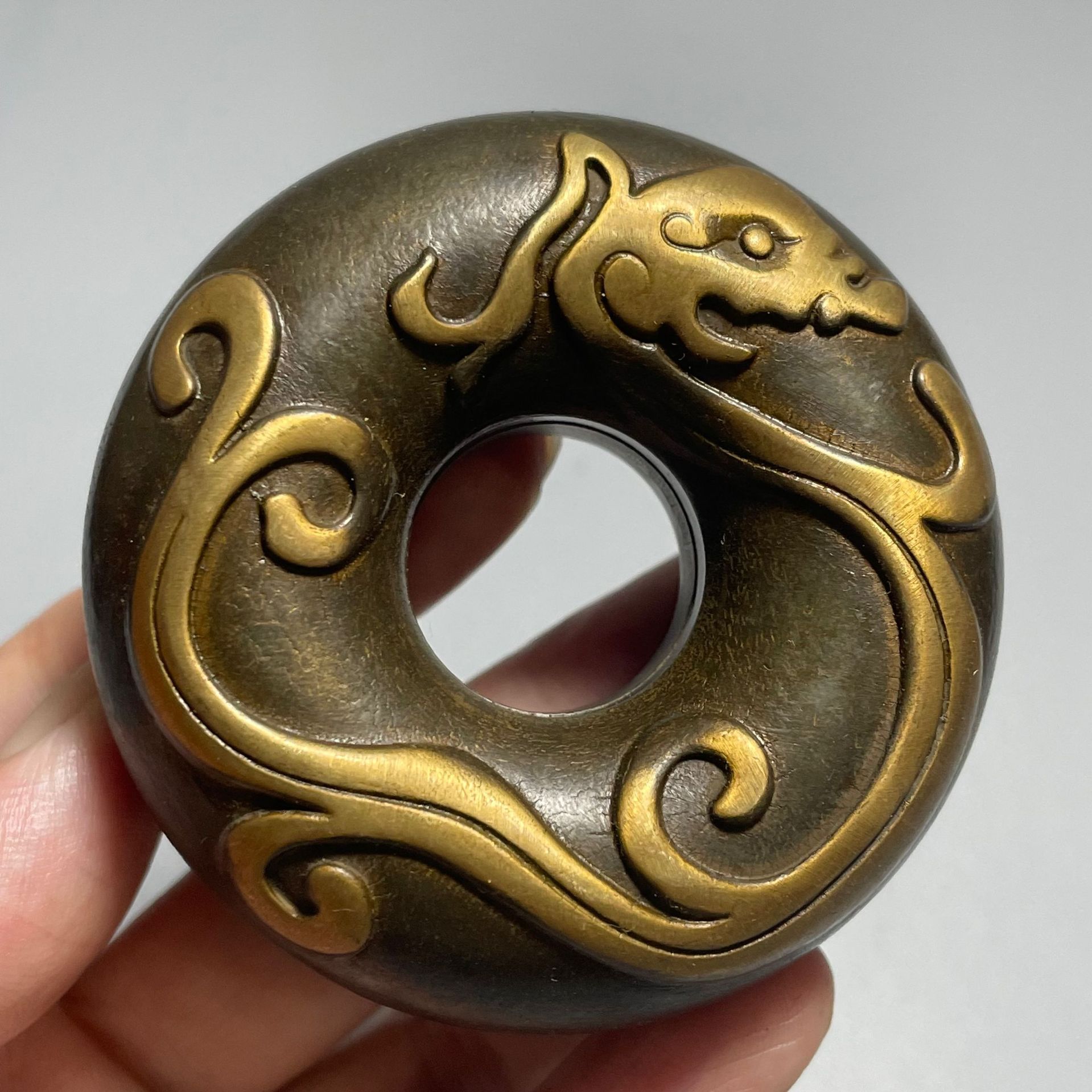 Copper Tiger Hand Shaking Bell, Large Small Bell, String Bell, Folk Township Doctor, Langzhong Bagua Brass Medicine Bell, Copper Pendant