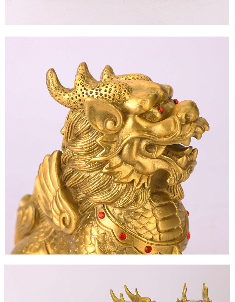 7cm high brass money Pixiu copper Pixiu Ruyi Pixiu ornament