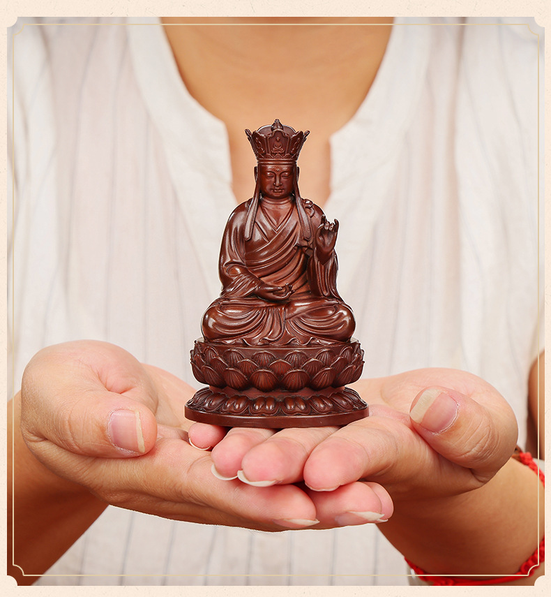 Purple copper seated statue of Ksitigarbha Bodhisattva