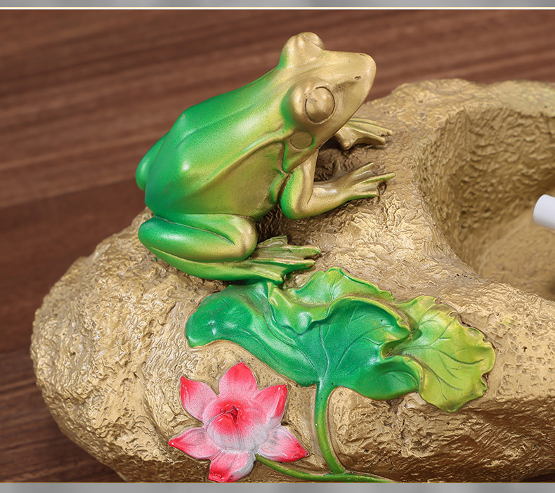 Brass Frog Incense Insert Lotus Leaf Frog Incense Burner Ornament