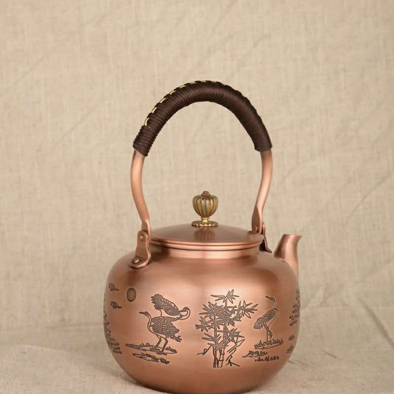 Creative Home Vintage Tea and Water Boiling Handmade Copper Pot