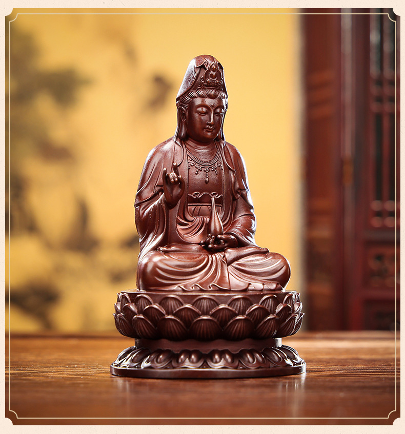 Home Office Desktop Mini Guanyin Buddha Crafts Decoration