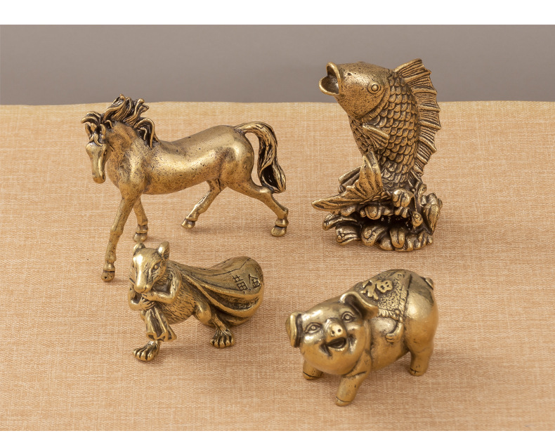 Pure copper ornaments, copper handle ornaments, ornaments