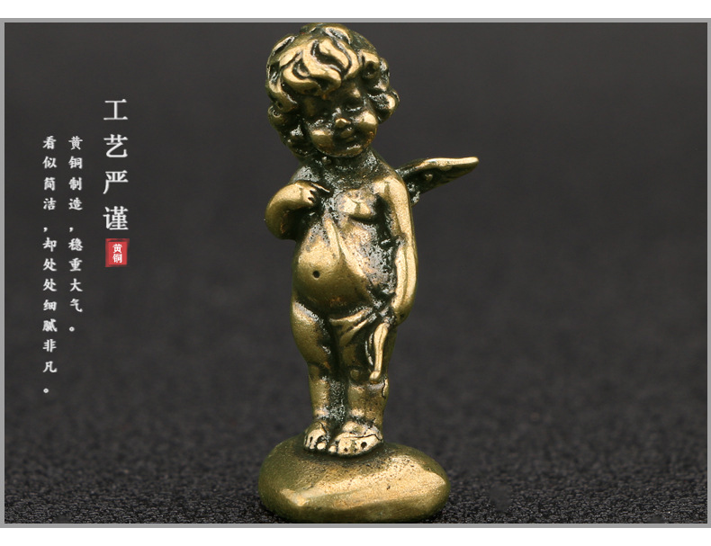 Cupid, the Little Cupid, antique bronze ornament, desktop old decoration