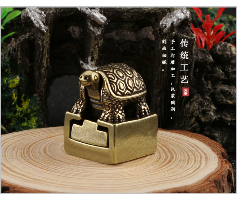 Han Dynasty turtle button copper seal, mother turtle seal, set seal, private seal, idle seal, collectible