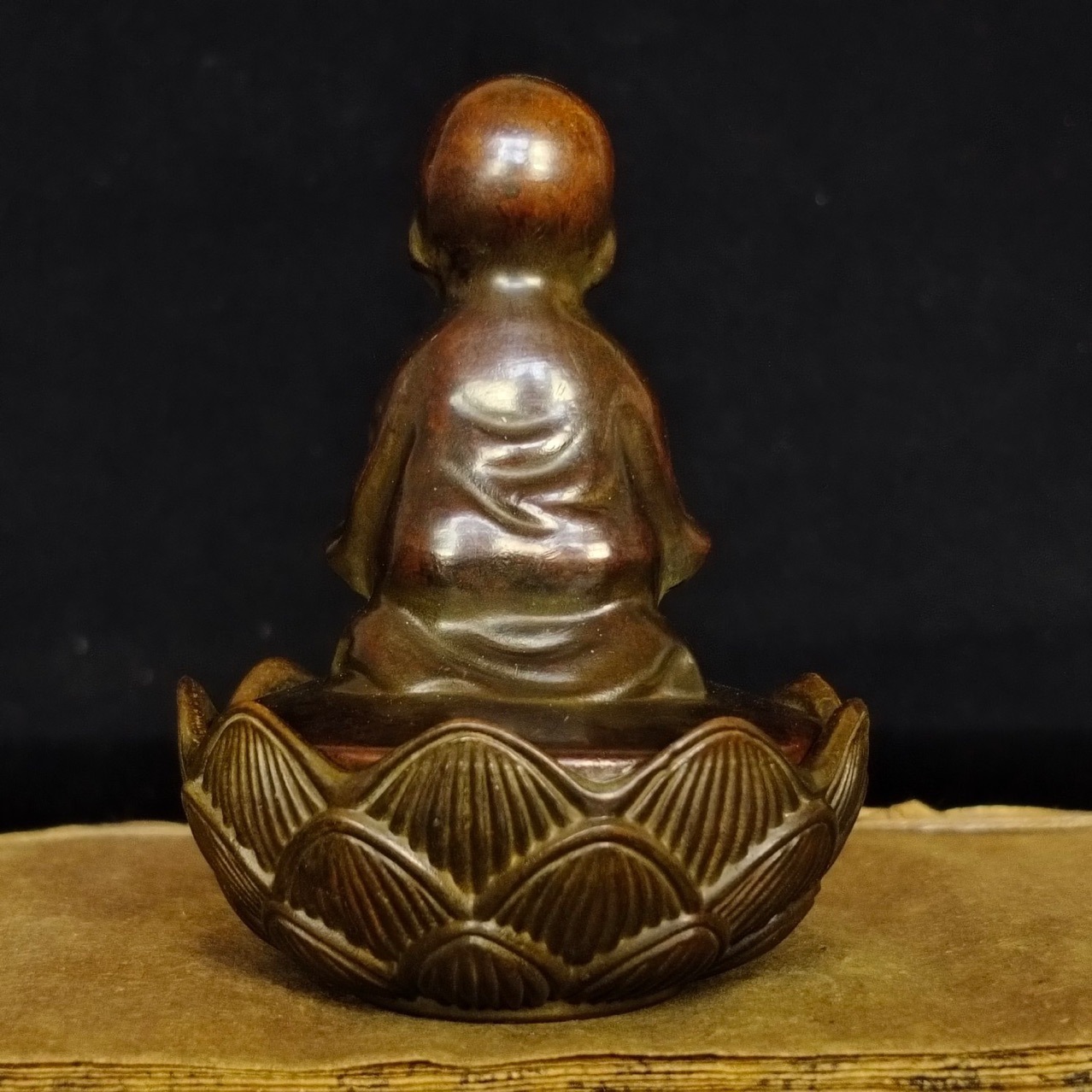 Antique Bronze Two Sleeve Light Wind Little Monk Aromatherapy Stove