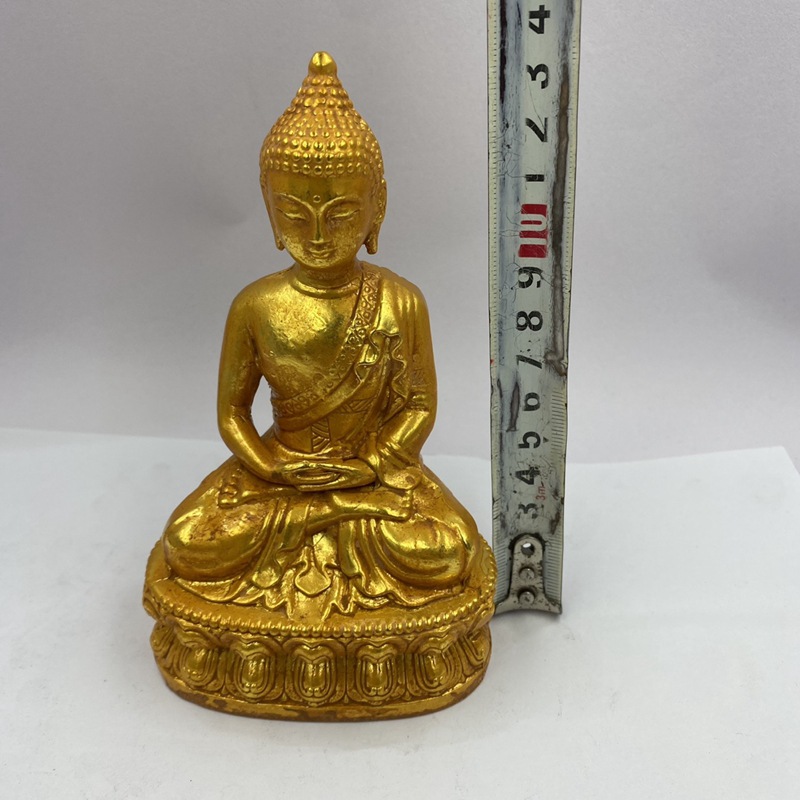 Vintage gilded Buddha statue small home desktop decoration ornament small Buddha statue