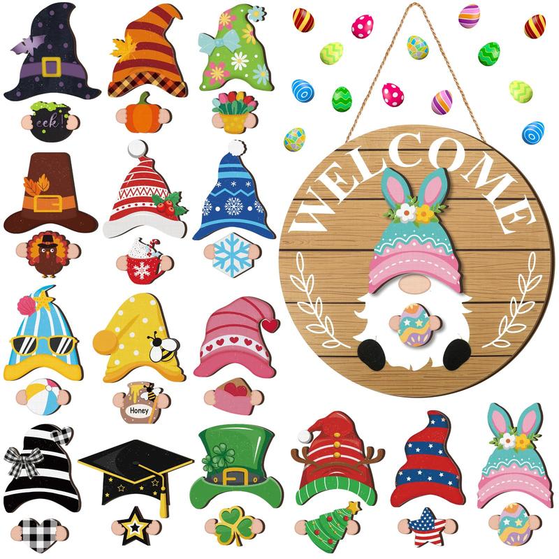 Easter Interchangeable Wooden Gnome Decor