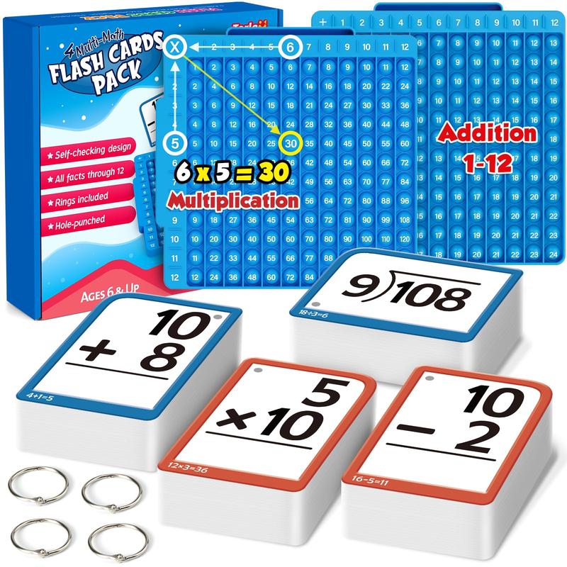 Torlam Math Flash Cards + Math Board, Math fidget toys,
