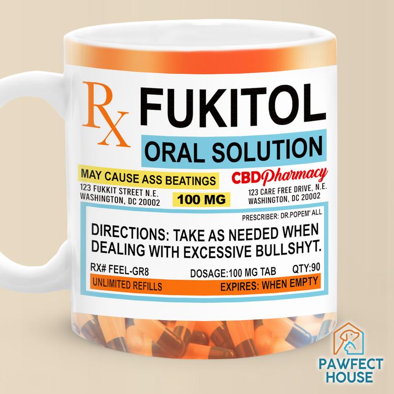 Funny Prescription Label 11 Oz Mug – Ideal Gag Gift For Friends Or Coworkers,
