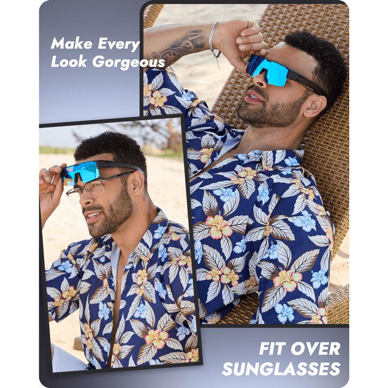 Meeloog Polarized Fit Over Glasses Sunglasses for Men Women