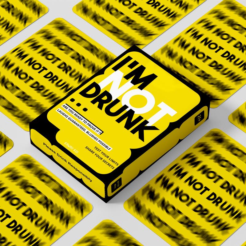 I'M NOT DRUNK Party Drinking Game For Game Nights, 21st Birthday Gift & Bachelorette Party Game W/ 55 Cards,
