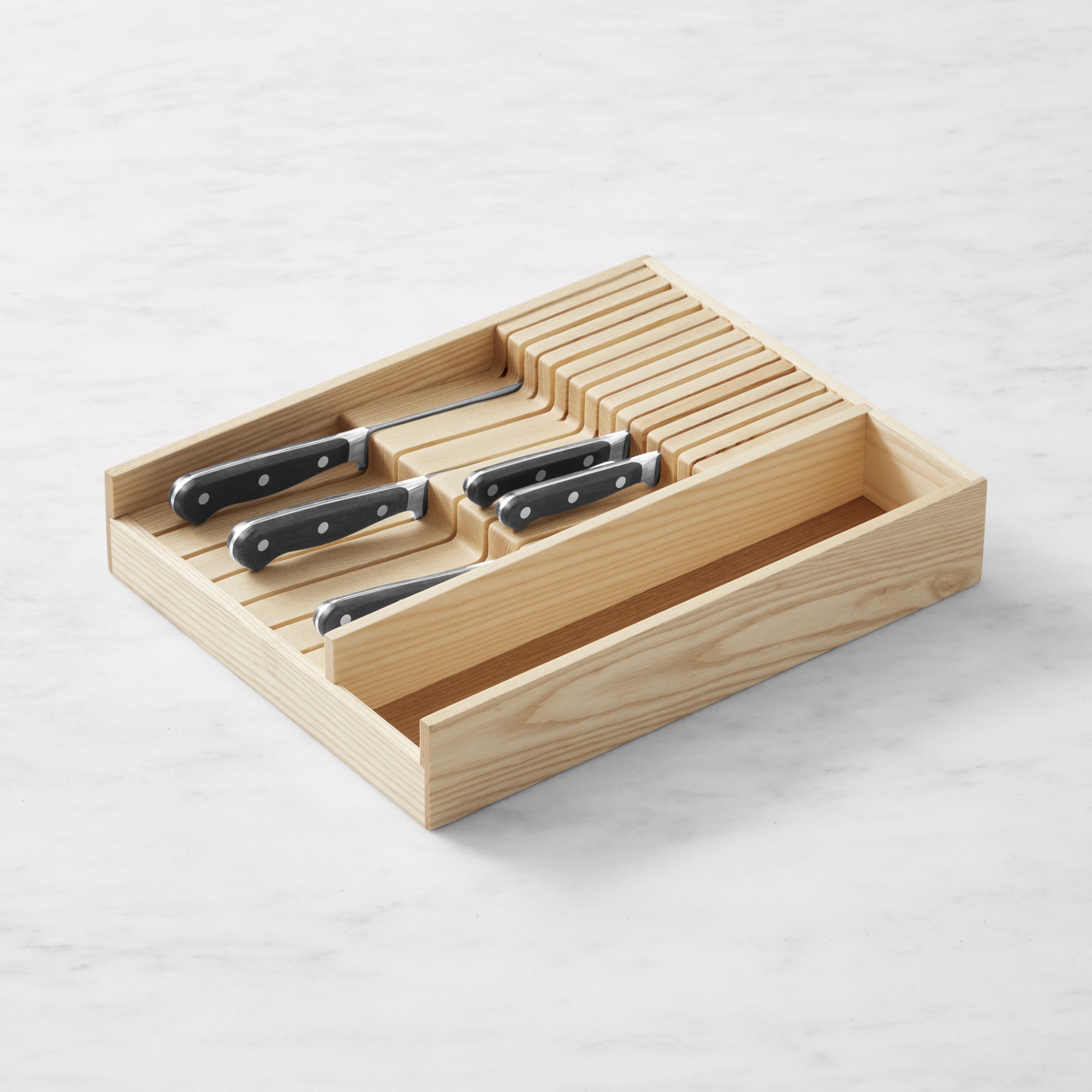 Hold Everything In-Drawer Knife Oraganizer, Ashwood
