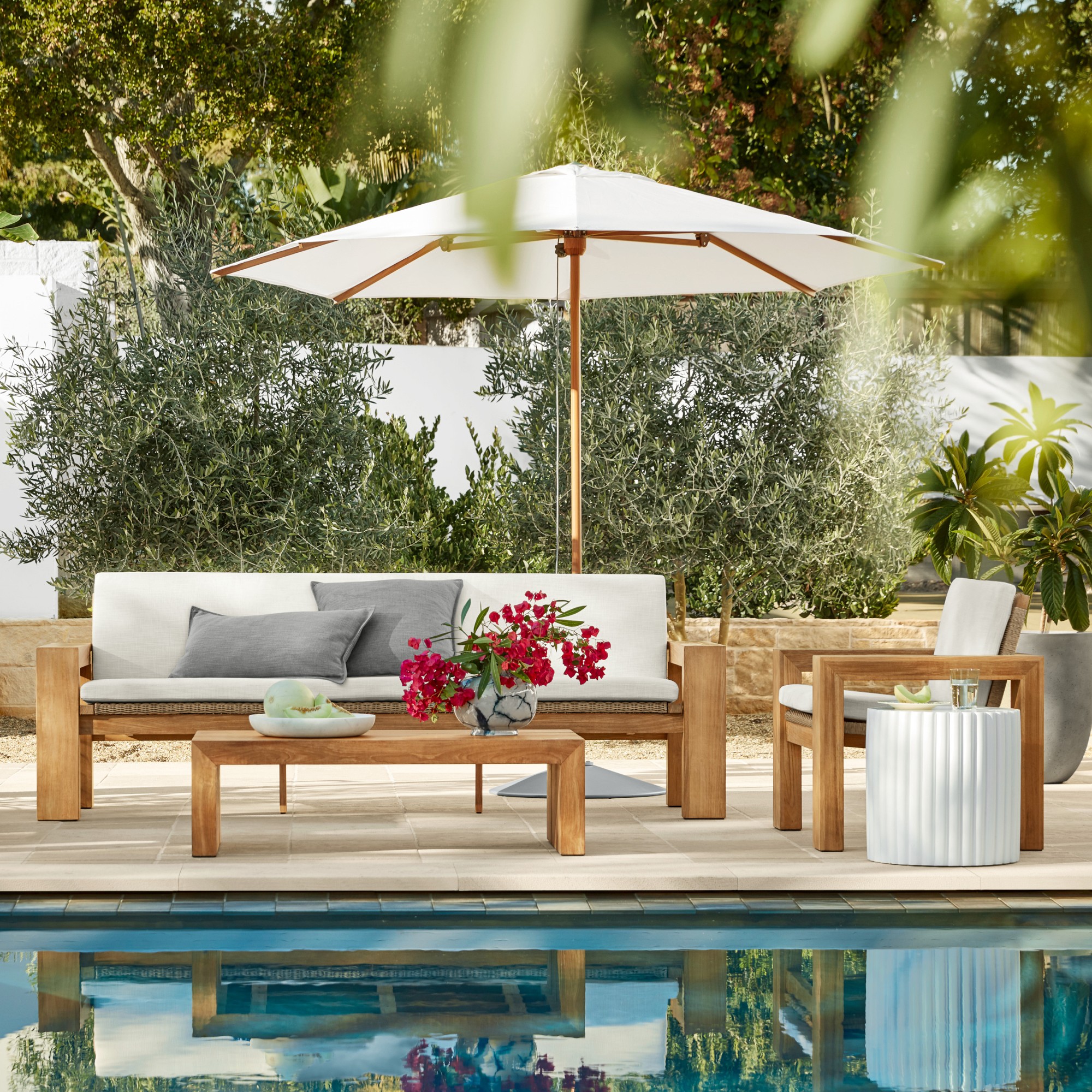Larnaca Teak x All-Weather-Weave Outdoor Cushions
