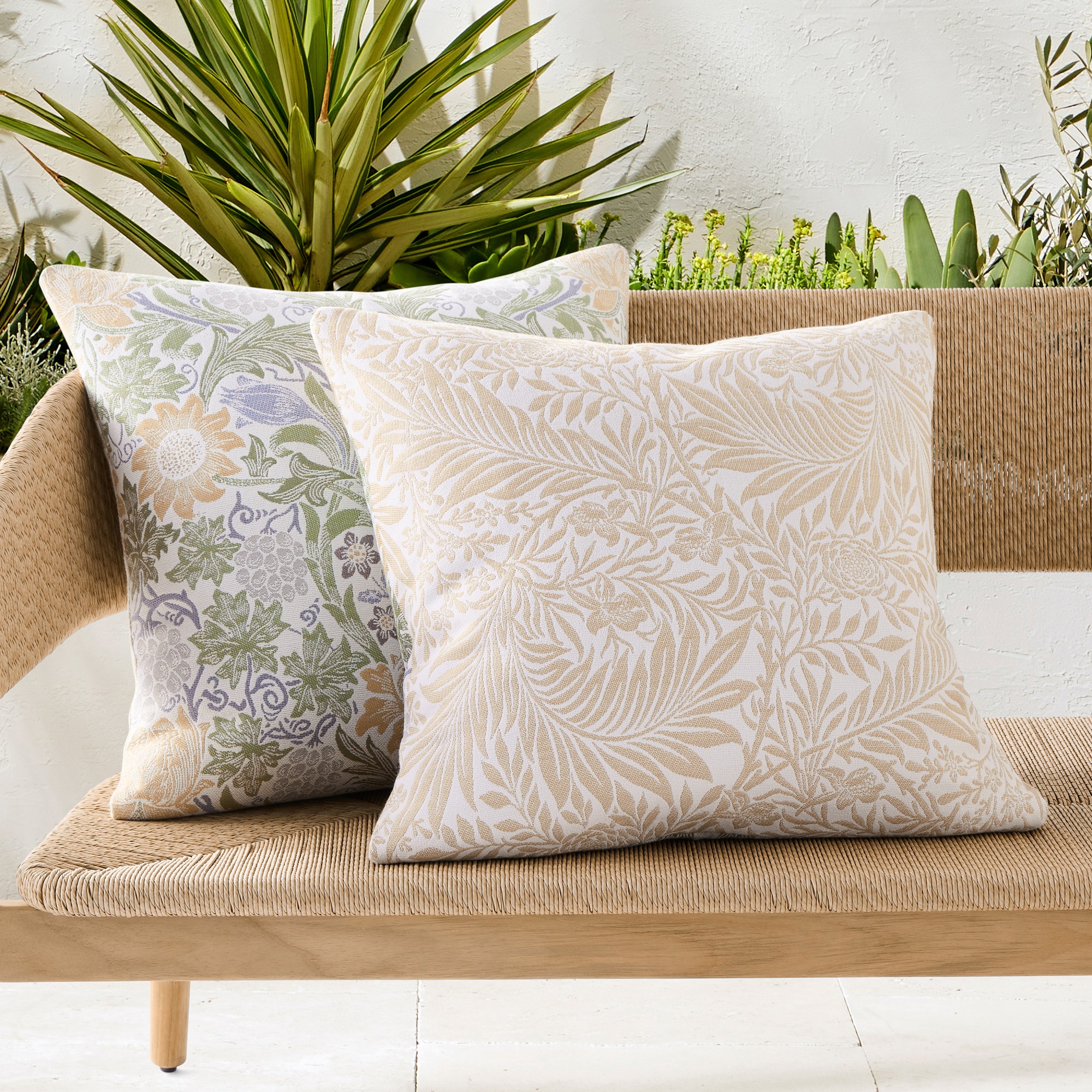 Morris & Co. x Williams Sonoma Home Reversible Performance Pillow Cover, Larkspur
