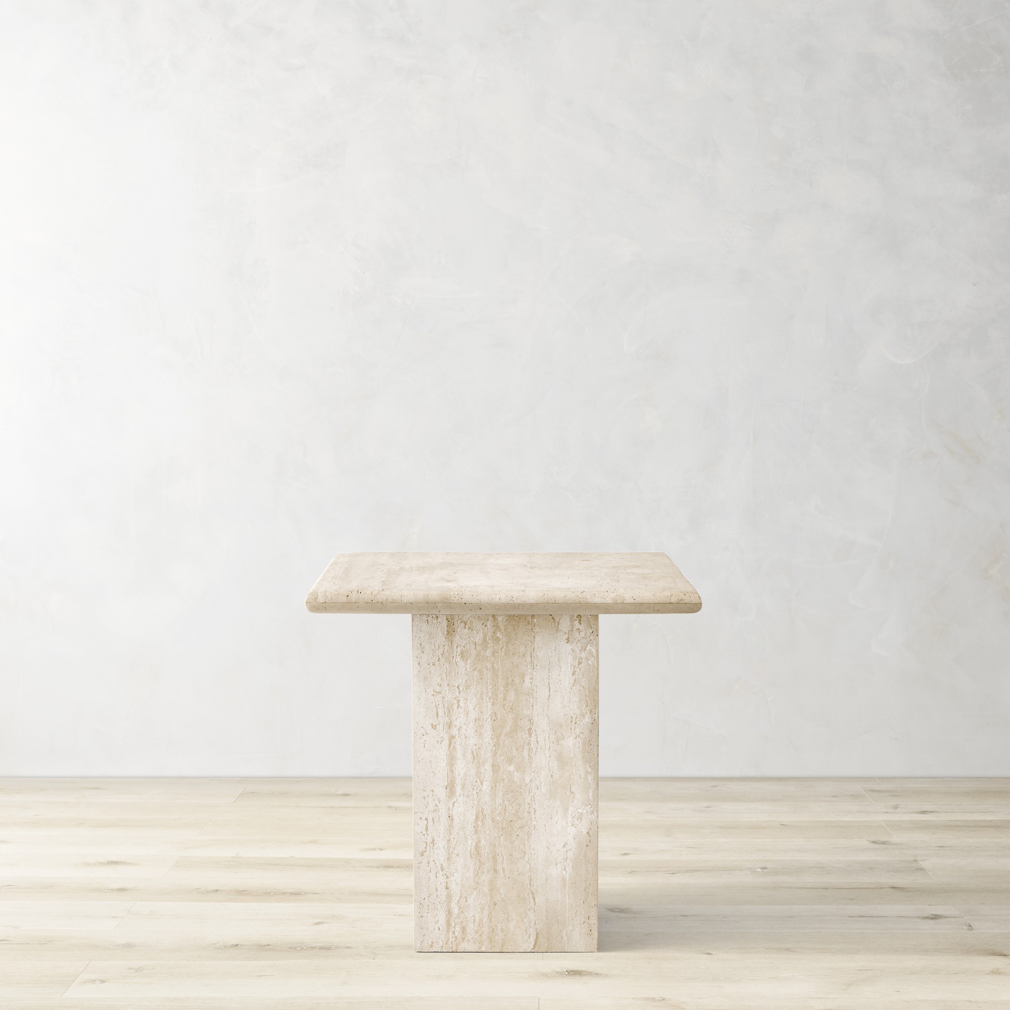 Ortega Travertine Side Table (20