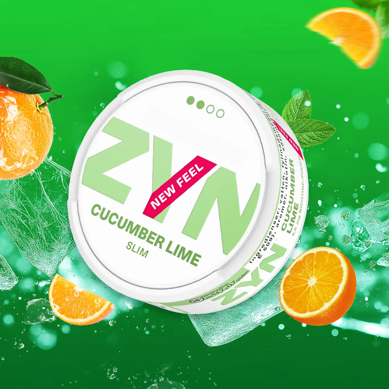 ZYN EU Cucumber Lime Slim 6.5mg - PADA SNUS