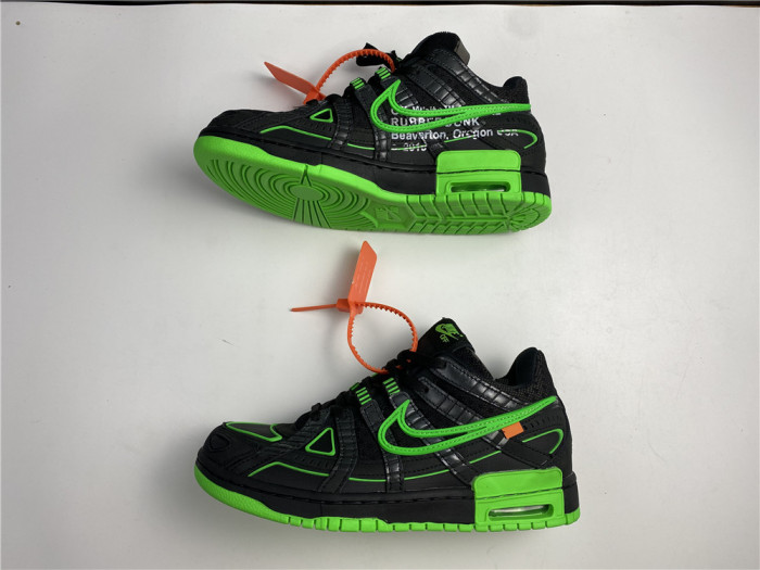 OFF WHITE NIKE AIR RUBBER DUNK “GREEN STRIKE" CU6015-001 - CCSHOES
