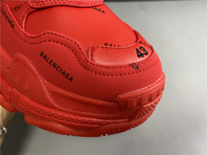 BLCG ALL OVER LOGO TRIPLE S SNEAKER RED 524039 W2FA1 7632 - CCSHOES