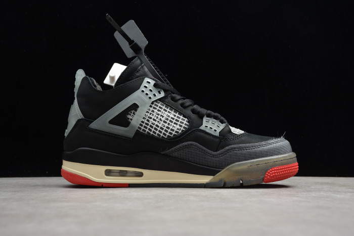 Off White x Air Jordan 4 Retro Bred CV9388-001 - CCSHOES