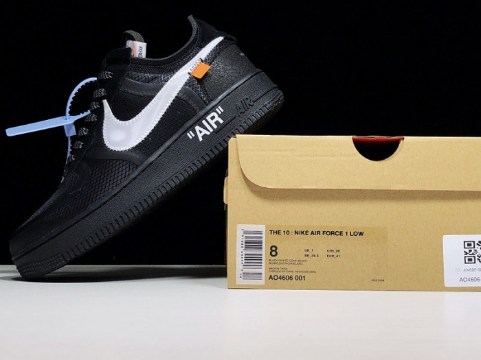 AIR FORCE 1 LOW OFF-WHITE BLACK WHITE AO4606-001 - CCSHOES